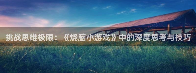 杏耀平台代理：挑战思维极限：《烧脑小游戏》中的深度思考与技巧