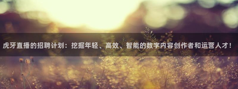 黑白体育nba免费观看：虎牙直播的招聘计划：挖掘年轻、高效、智能的数字内容创作者和运营人才！